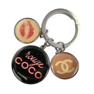 Chanel Rouge Coco Metal Yellow Orange Black Key Holder Yellow